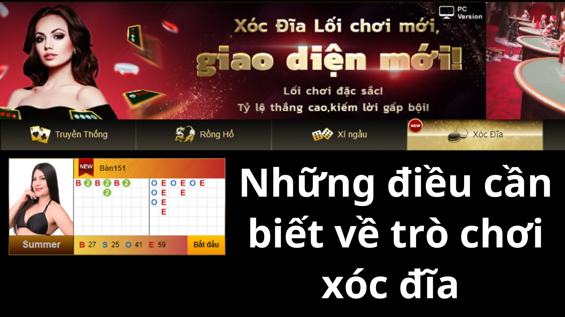 Những điều cần biết về trò chơi xóc đĩa online